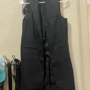 Black Long Vest